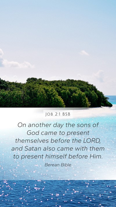 Job 2:1 BSB Bible Verse Image