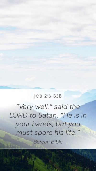 Job 2:6 BSB Bible Verse Image