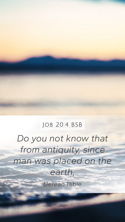 Job 20:4 BSB Bible Verse Image