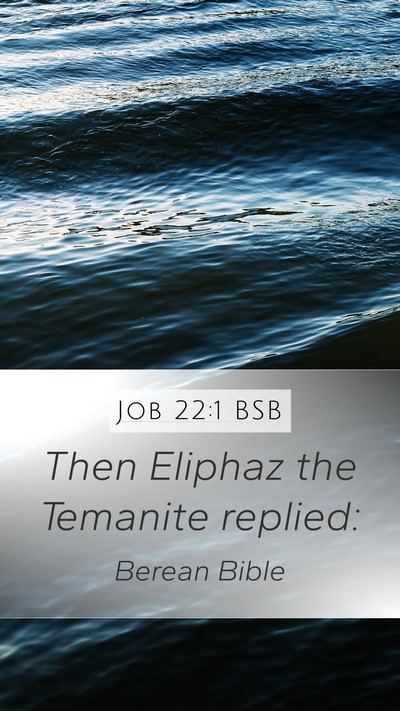 Job 22:1 BSB Bible Verse Image
