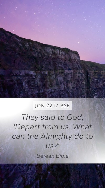 Job 22:17 BSB Bible Verse Image