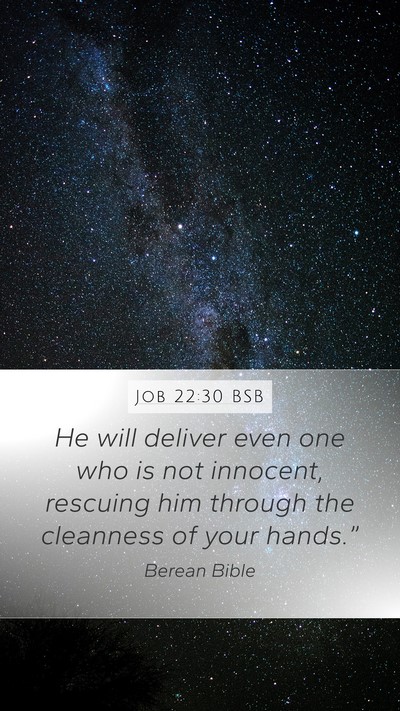 Job 22:30 BSB Bible Verse Image
