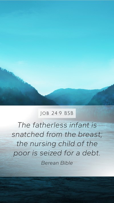 Job 24:9 BSB Bible Verse Image