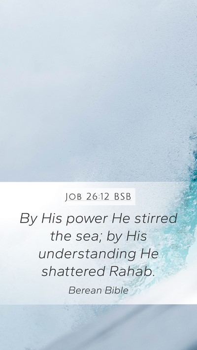 Job 26:12 BSB Bible Verse Image