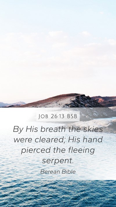 Job 26:13 BSB Bible Verse Image