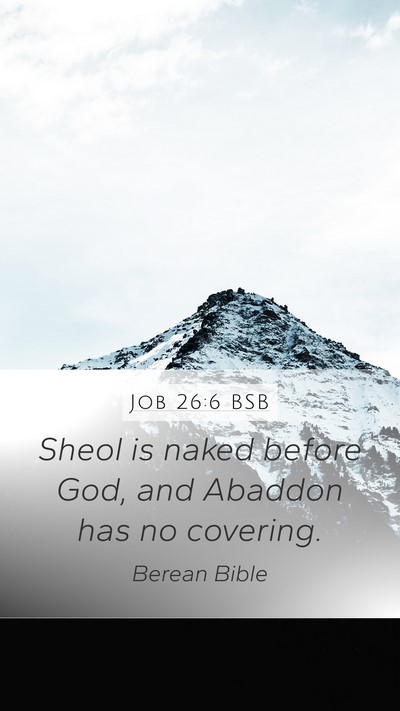 Job 26:6 BSB Bible Verse Image