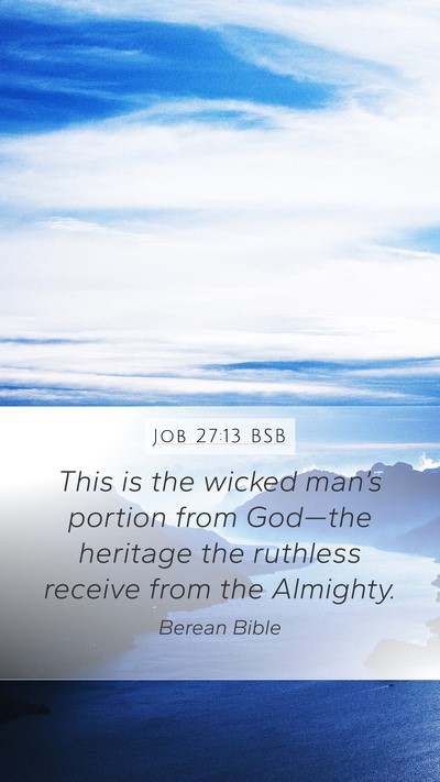 Job 27:13 BSB Bible Verse Image