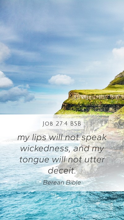Job 27:4 BSB Bible Verse Image
