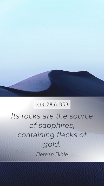 Job 28:6 BSB Bible Verse Image