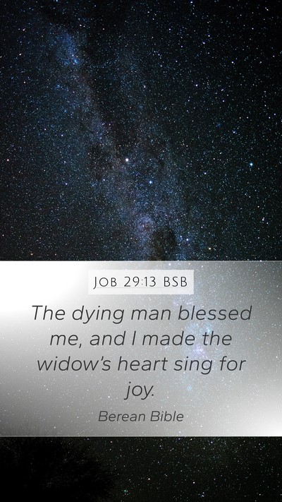 Job 29:13 BSB Bible Verse Image