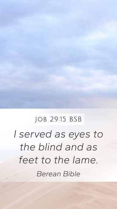Job 29:15 BSB Bible Verse Image