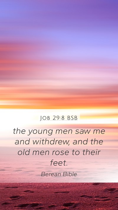Job 29:8 BSB Mobile Phone Wallpaper - the young men saw me and withdrew, and the old - Mobile Bible Verse Wallpaper