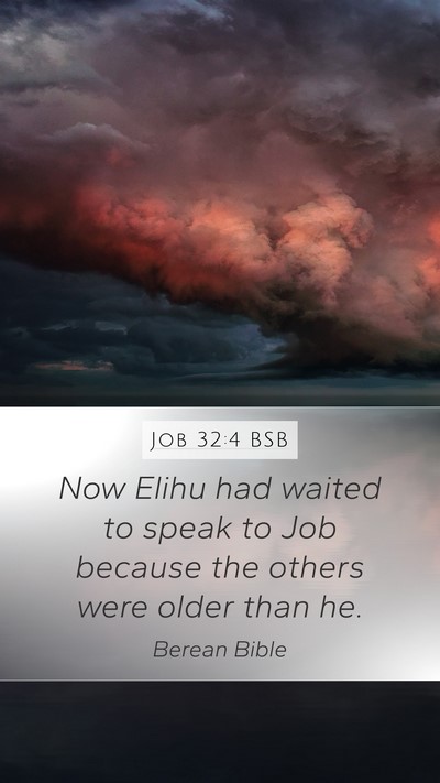 Job 32:4 BSB Bible Verse Image