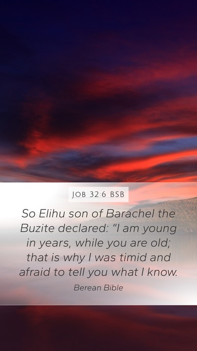 Job 32:6 BSB Bible Verse Image
