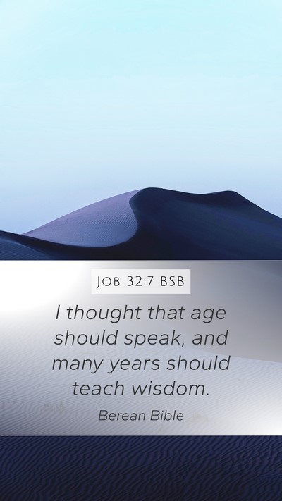 Job 32:7 BSB Bible Verse Image