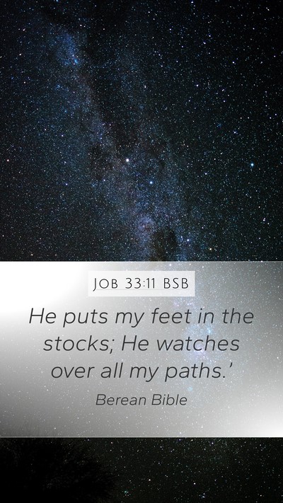 Job 33:11 BSB Bible Verse Image