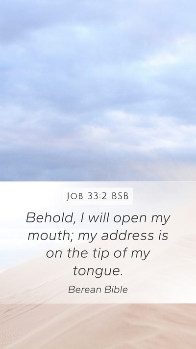 Job 33:2 BSB Bible Verse Image