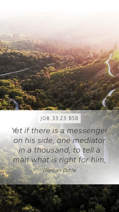 Job 33:23 BSB Bible Verse Image