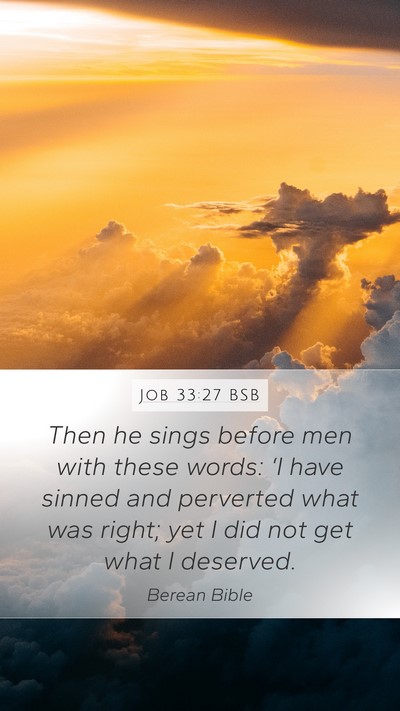 Job 33:27 BSB Bible Verse Image