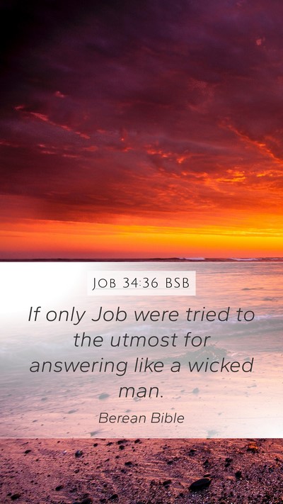 Job 34:36 BSB Bible Verse Image