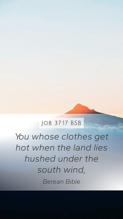 Job 37:17 BSB Bible Verse Image