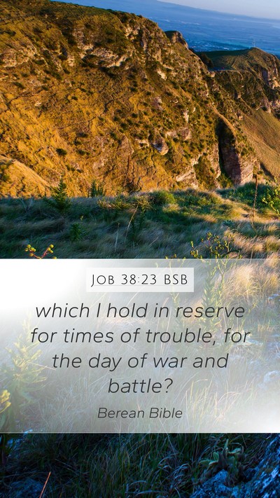 Job 38:23 BSB Mobile Phone Wallpaper - which I hold in reserve for times of trouble, for - Mobile Bible Verse Wallpaper