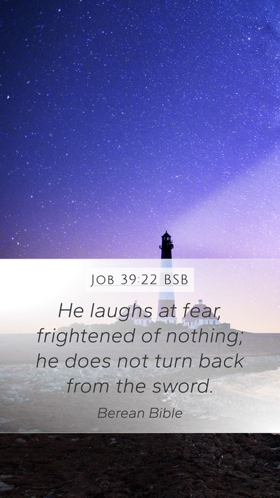 Job 39:22 BSB Bible Verse Image