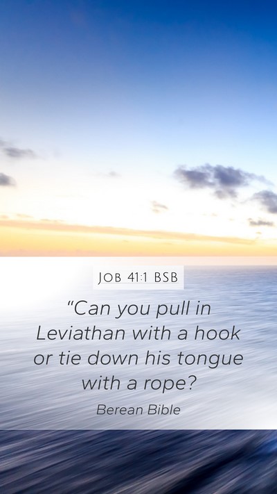 Job 41:1 BSB Bible Verse Image