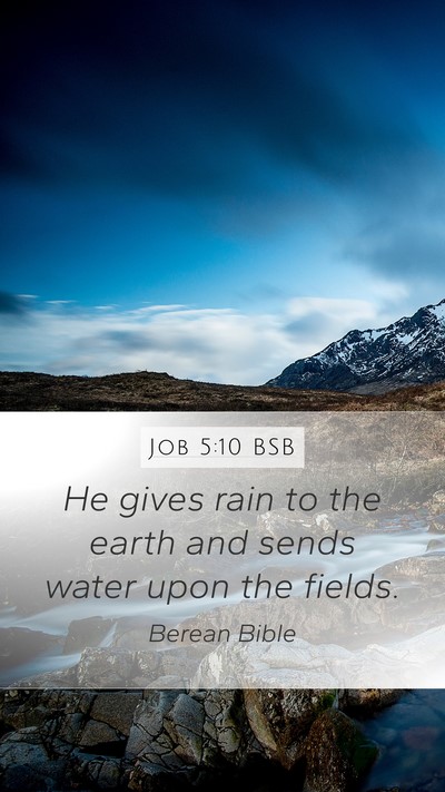 Job 5:10 BSB Bible Verse Image