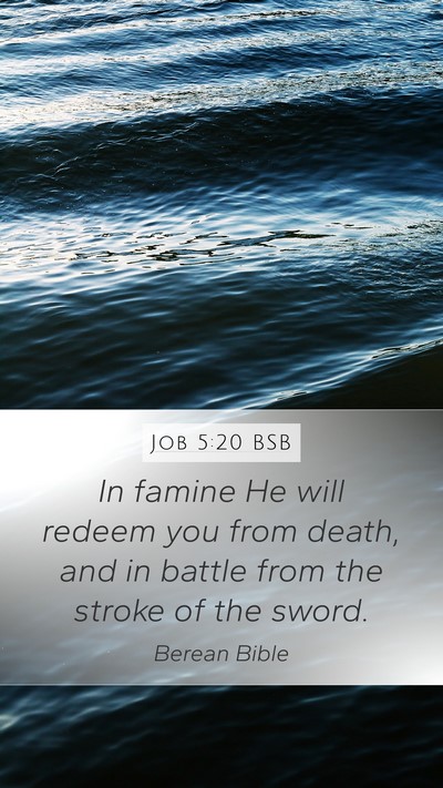 Job 5:20 BSB Bible Verse Image