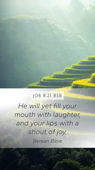 Job 8:21 BSB Bible Verse Image