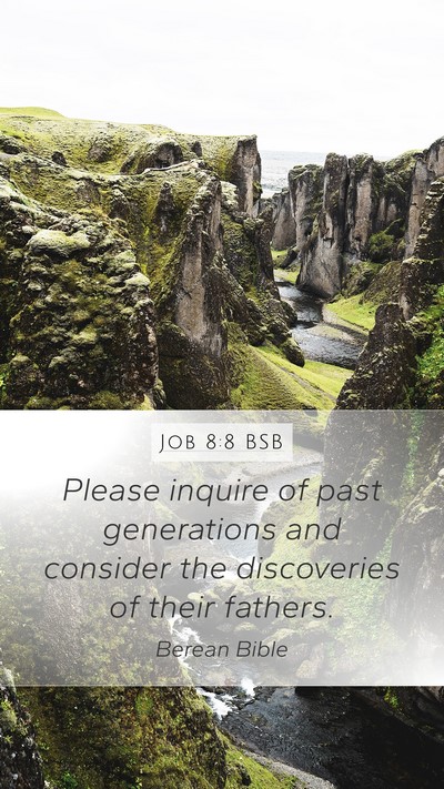Job 8:8 BSB Bible Verse Image