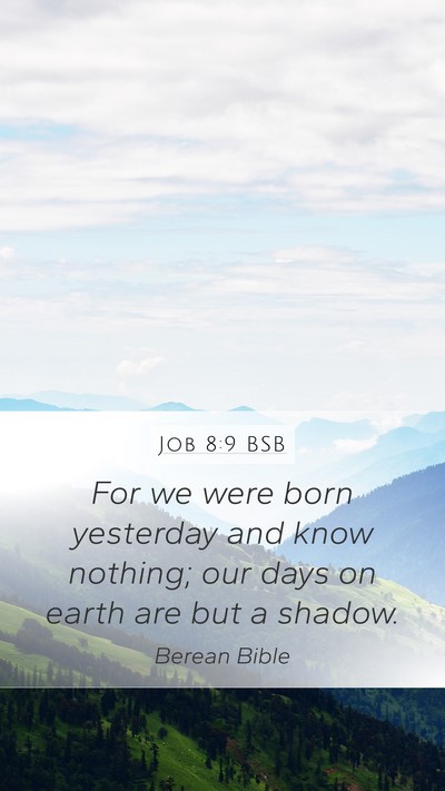 Job 8:9 BSB Bible Verse Image