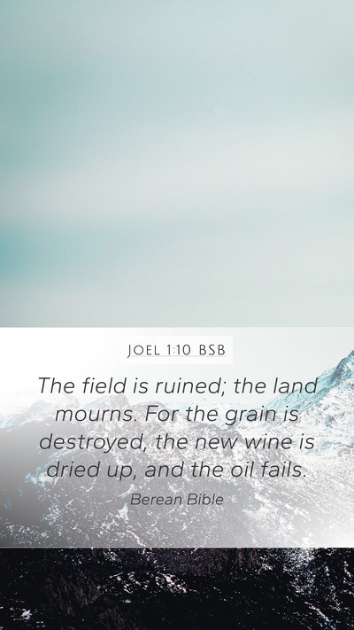 Joel 1:10 BSB Bible Verse Image