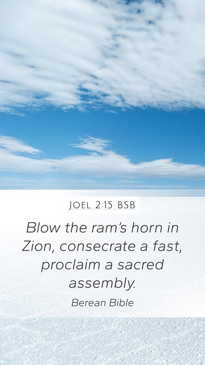 Joel 2:15 BSB Bible Verse Image