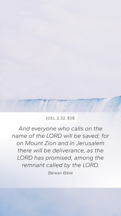 Joel 2:32 BSB Bible Verse Image