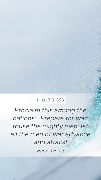 Joel 3:9 BSB Bible Verse Image