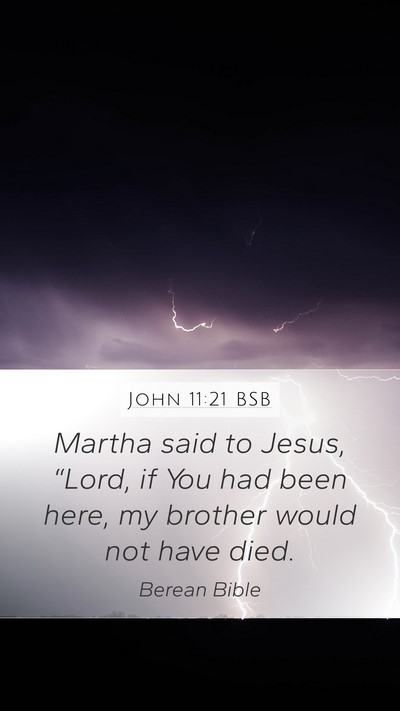John 11:21 BSB Bible Verse Image