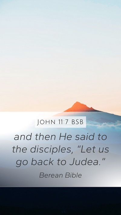 John 11:7 BSB Bible Verse Image