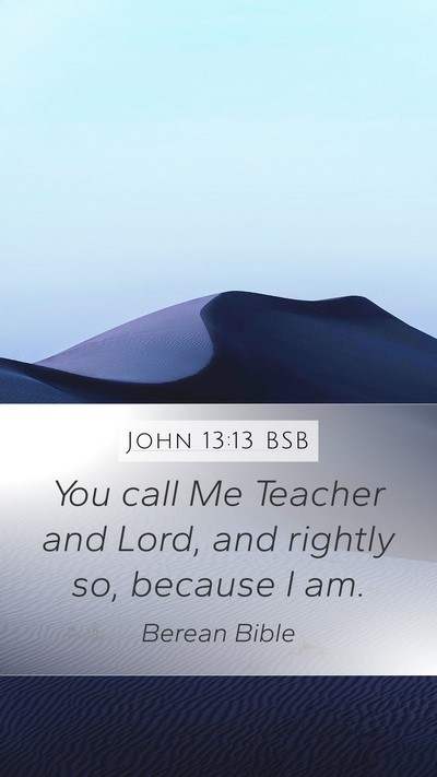 John 13:13 BSB Bible Verse Image