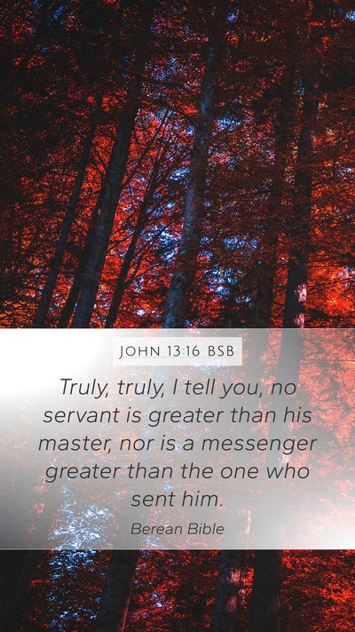 John 13:16 BSB Bible Verse Image