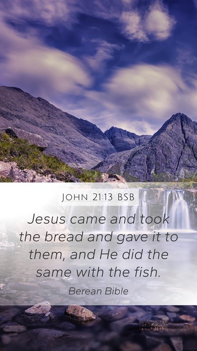 John 21:13 BSB Bible Verse Image