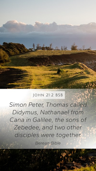 John 21:2 BSB Bible Verse Image