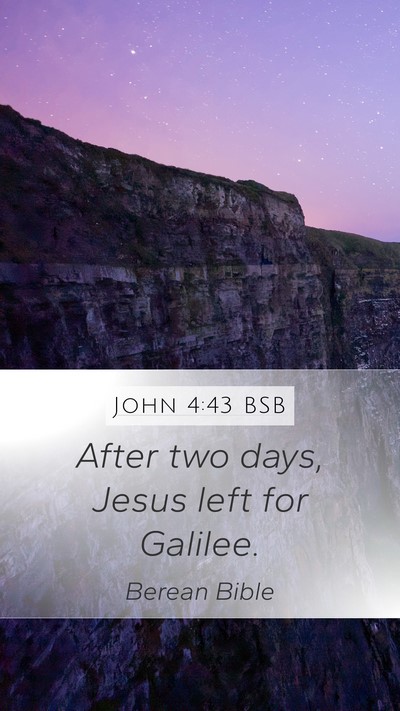 John 4:43 BSB Bible Verse Image