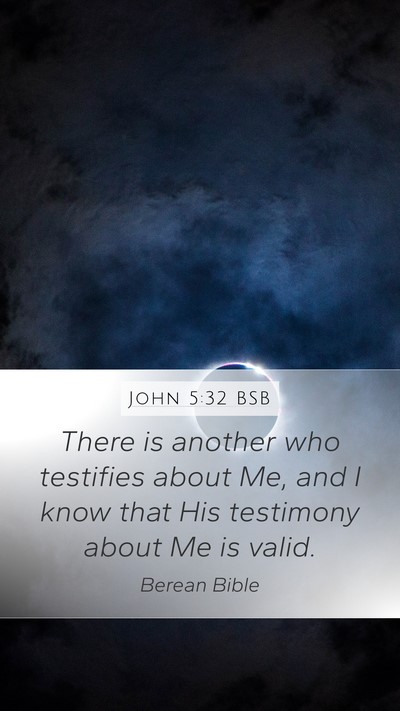 John 5:32 BSB Bible Verse Image