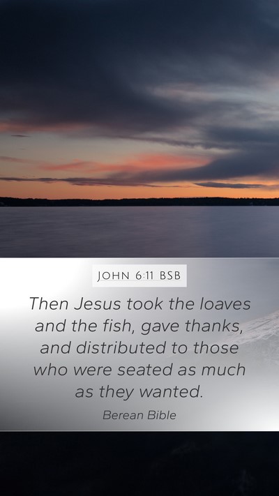 John 6:11 BSB Bible Verse Image