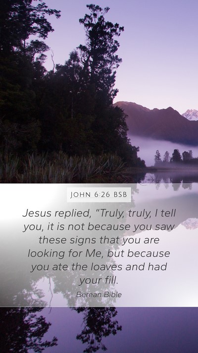 John 6:26 BSB Bible Verse Image