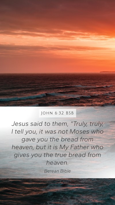 John 6:32 BSB Bible Verse Image