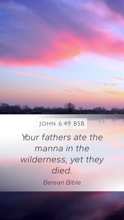 John 6:49 BSB Bible Verse Image