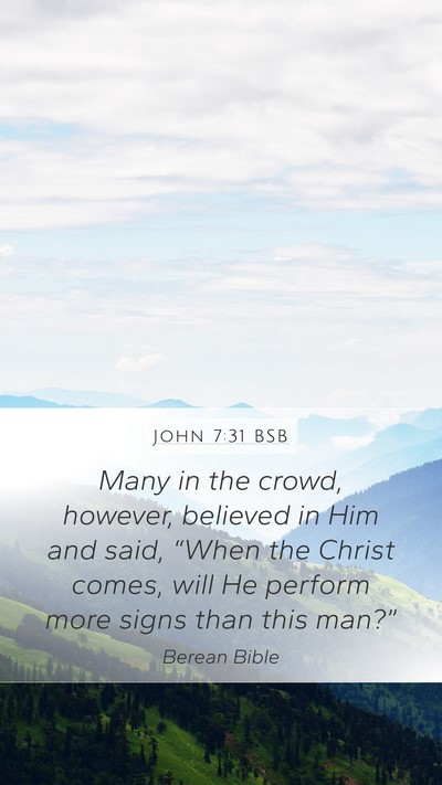 John 7:31 BSB Bible Verse Image